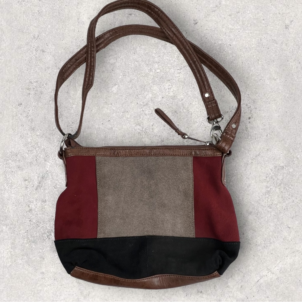 Stone Mountain Leather Suede Crossbody Bag